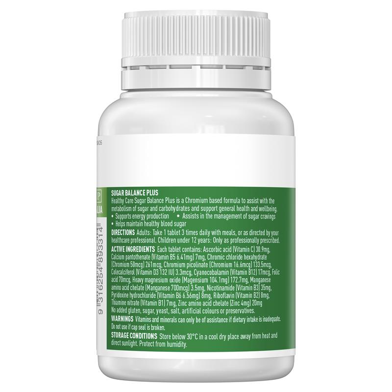 Load image into Gallery viewer, Healthy Care Sugar Balance Plus 90 Tablets
