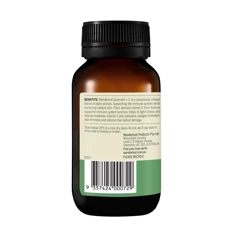 Load image into Gallery viewer, Wanderlust Quercetin + C 30 Capsules
