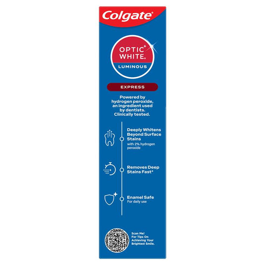 Colgate Optic White Express White Teeth Whitening Toothpaste Fresh Mint with Hydrogen Peroxide 85g