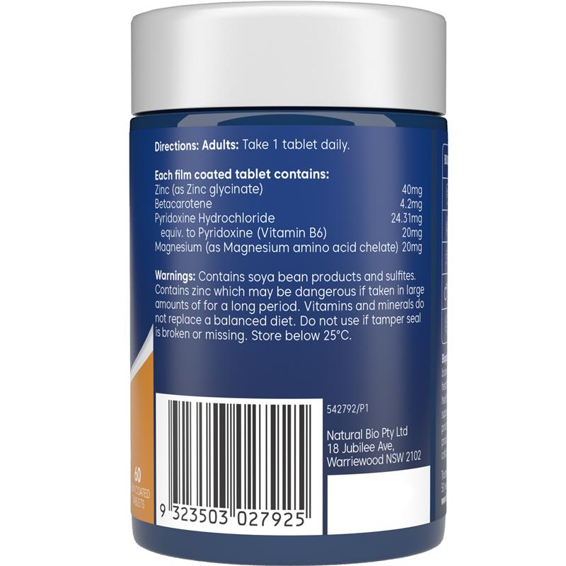 Load image into Gallery viewer, Bioglan Zinc Forte High Strength 40mg 60 Tablets
