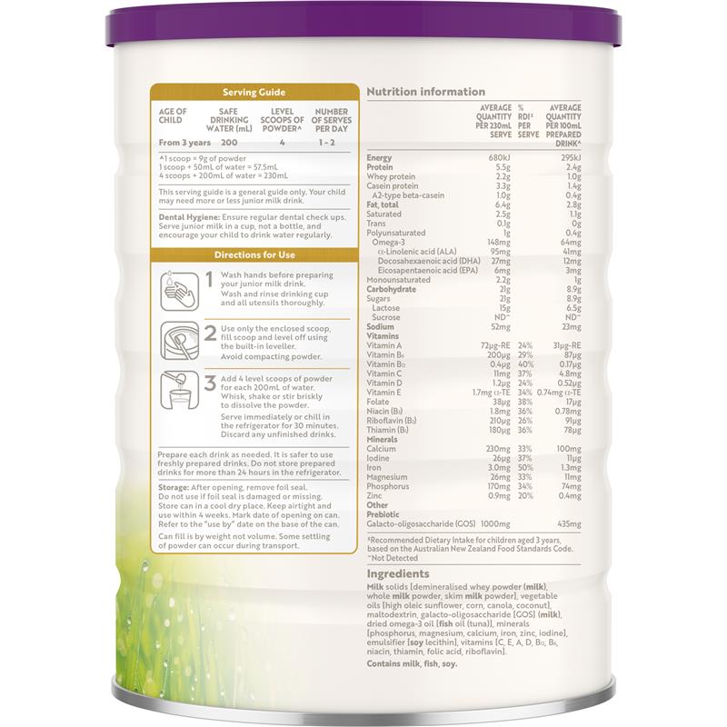 Load image into Gallery viewer, A2 Gentle Gold Premium Junior Milk Drink Stage 4 Beyond 3 Years 800g
