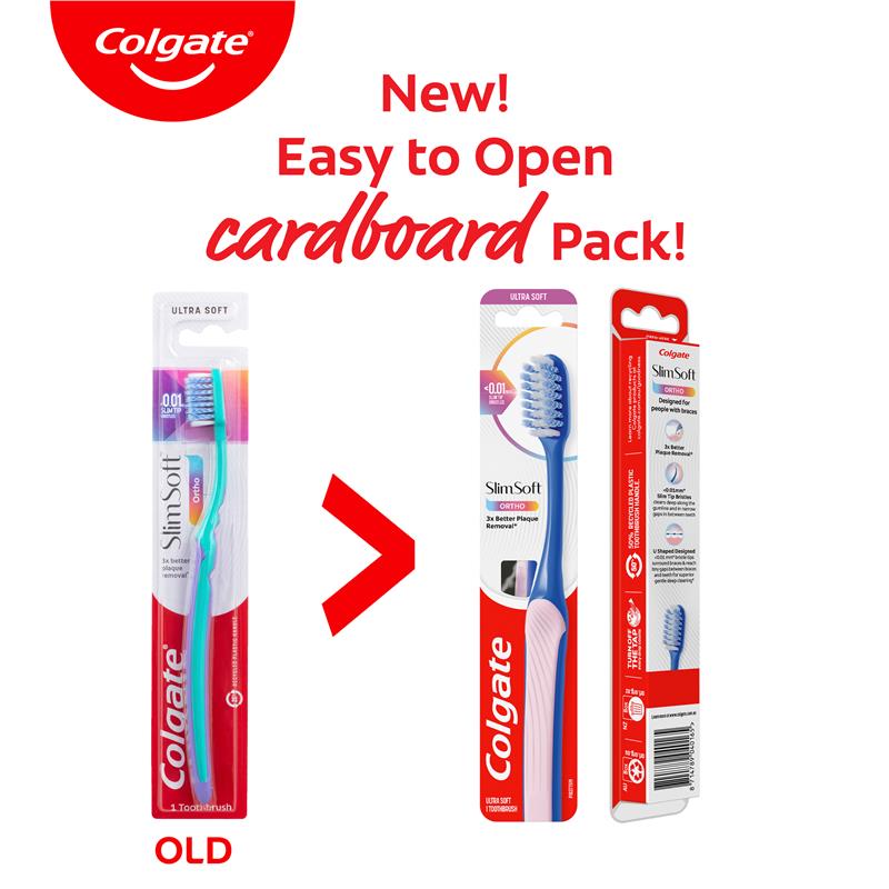 Load image into Gallery viewer, Colgate Toothbrush Slim Soft Orthodontic Exclusive Ultra Soft Bristles
