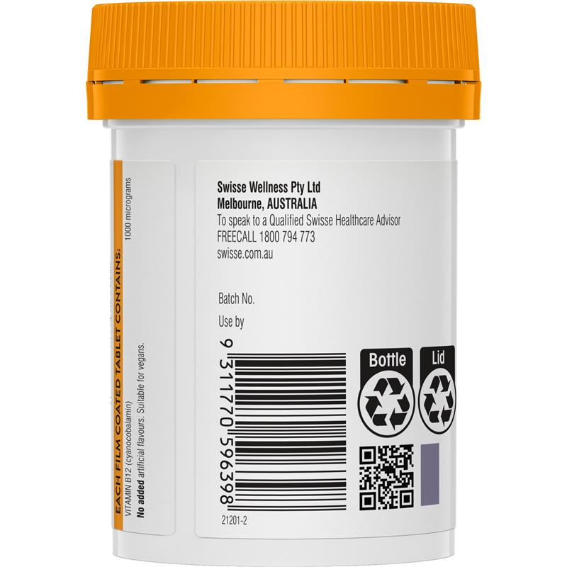 Load image into Gallery viewer, Swisse Vitamin B12 60 Tablets
