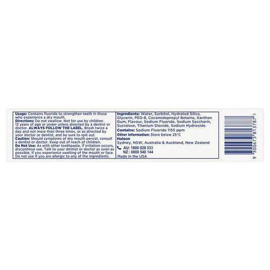 Biotene Dry Mouth Relief Fluoride Toothpaste Fresh Mint 120g