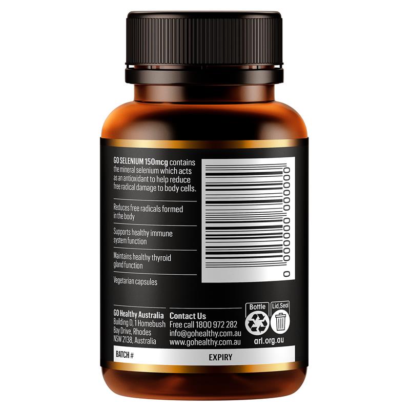 Load image into Gallery viewer, GO Healthy Selenium 150mcg 60 Hard Capsules
