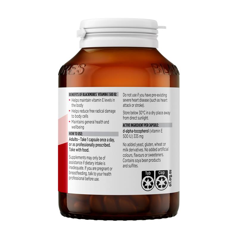 Load image into Gallery viewer, Blackmores Vitamin E 500IU 150 Capsules
