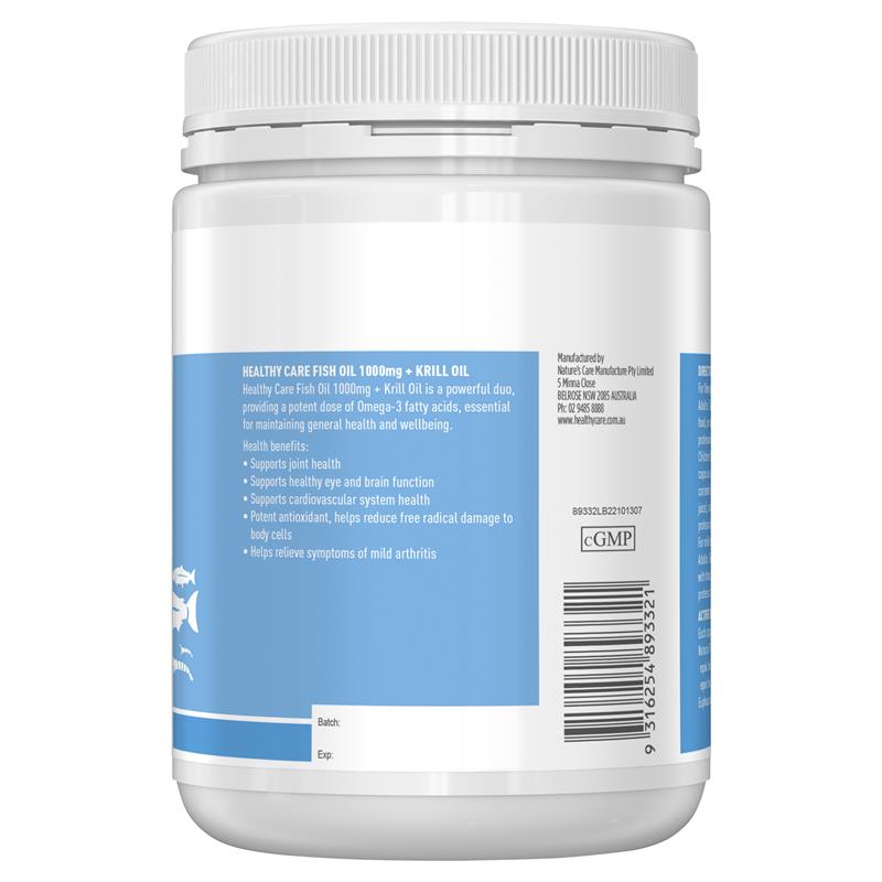 Load image into Gallery viewer, Healthy Care Fish Oil 1000mg and Krill 400 Capsules
