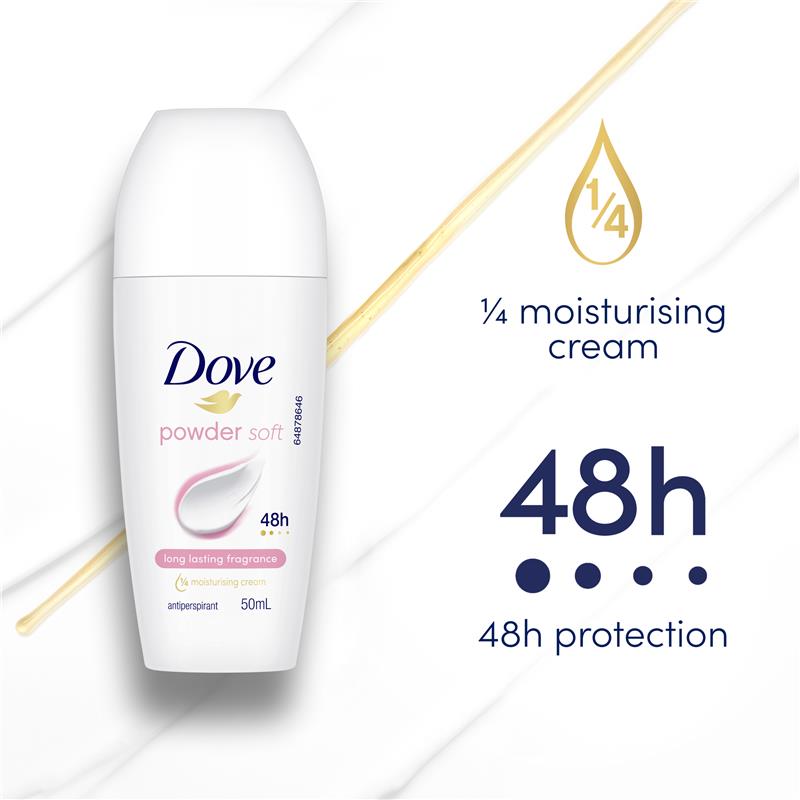 Load image into Gallery viewer, Dove Women Antiperspirant Deodorant 48h Roll On Powder Soft 50ml
