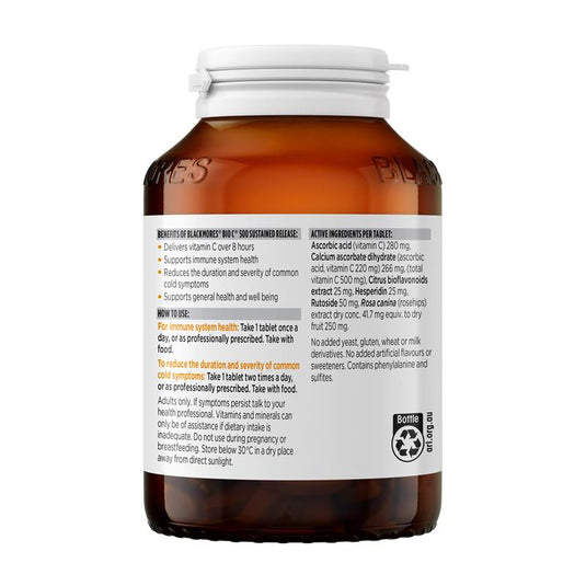 Blackmores Bio C Sustained Release 500mg 200 Tablets