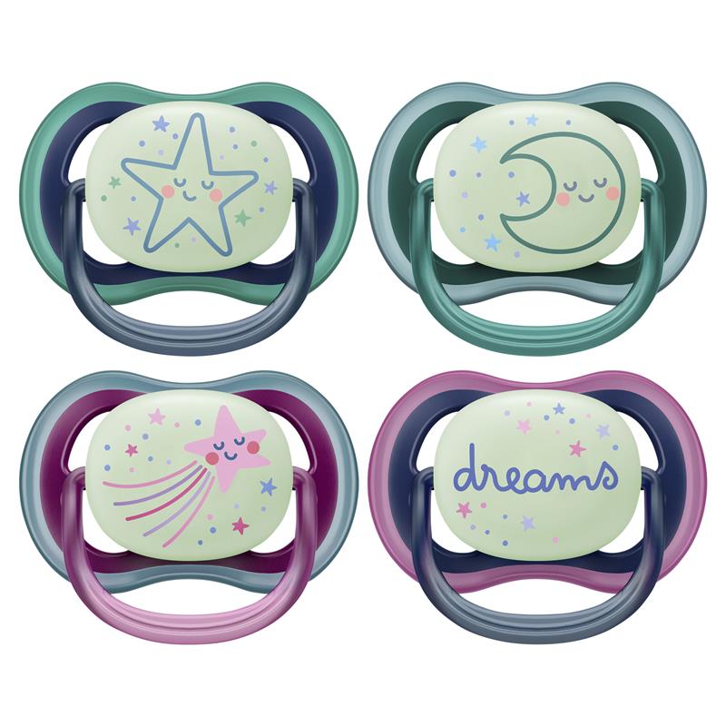 Load image into Gallery viewer, Avent Ultra Air Night Soother 6-18 Months 2 Pack
