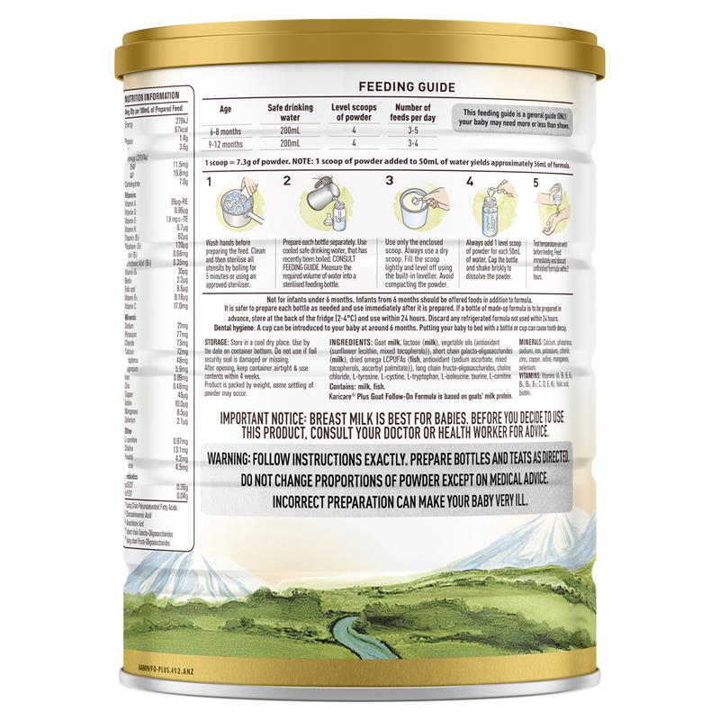 Load image into Gallery viewer, Karicare Goat Milk Stage 2 Follow On Formula 900g
