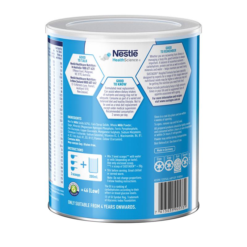 Load image into Gallery viewer, Sustagen Hospital Formula Nutritional Supplement Banana Flavour 840g
