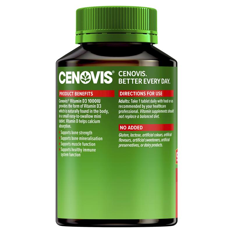 Load image into Gallery viewer, Cenovis Vitamin D3 1000IU 400 Tablets Exclusive Size

