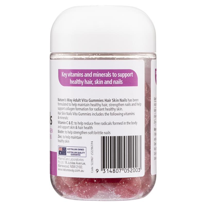 Load image into Gallery viewer, Nature's Way Adult Vita Gummies Hair Skin Nail 60 Gummies
