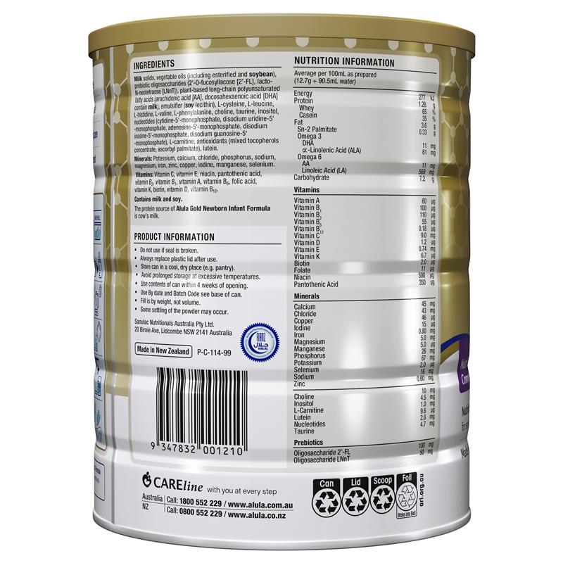 Load image into Gallery viewer, Alula Gold Stage 1 Newborn Infant Formula 0-6 Months 900g
