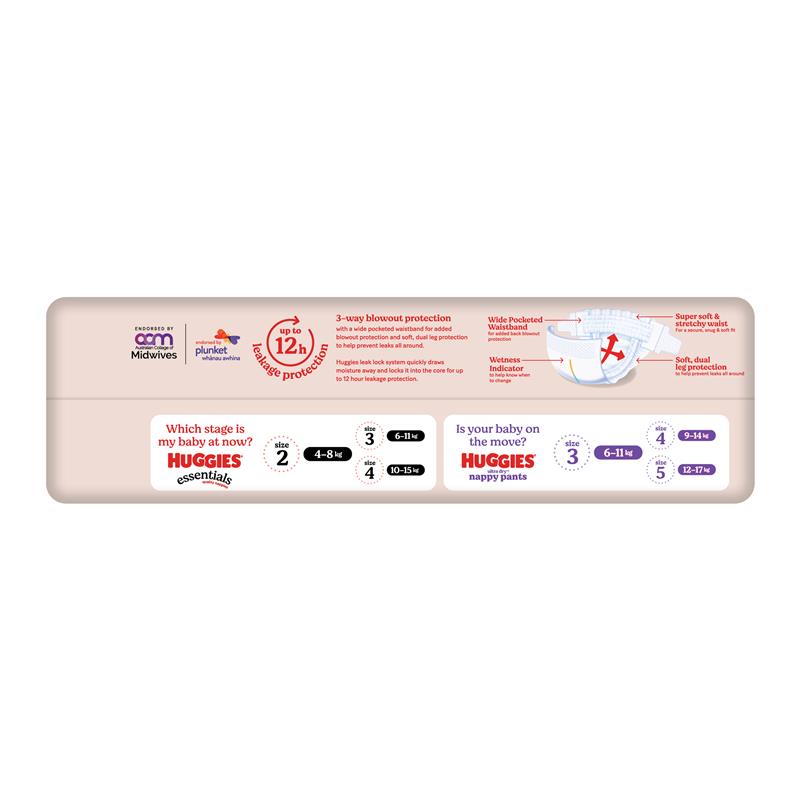 Load image into Gallery viewer, Huggies Essentials Size 2 4-8kg 54 Nappies
