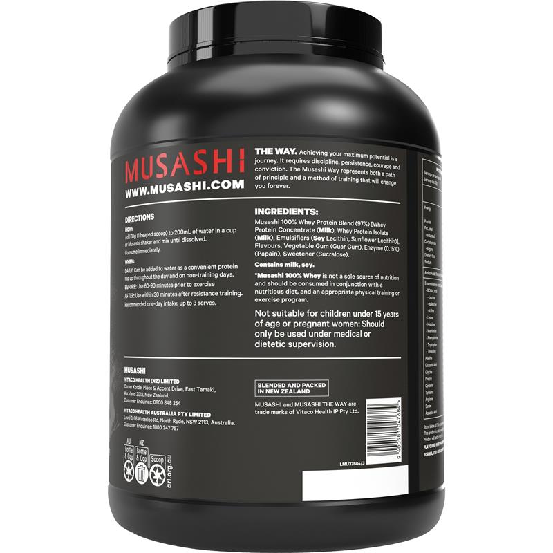 Load image into Gallery viewer, Musashi 100% Whey Vanilla 2kg
