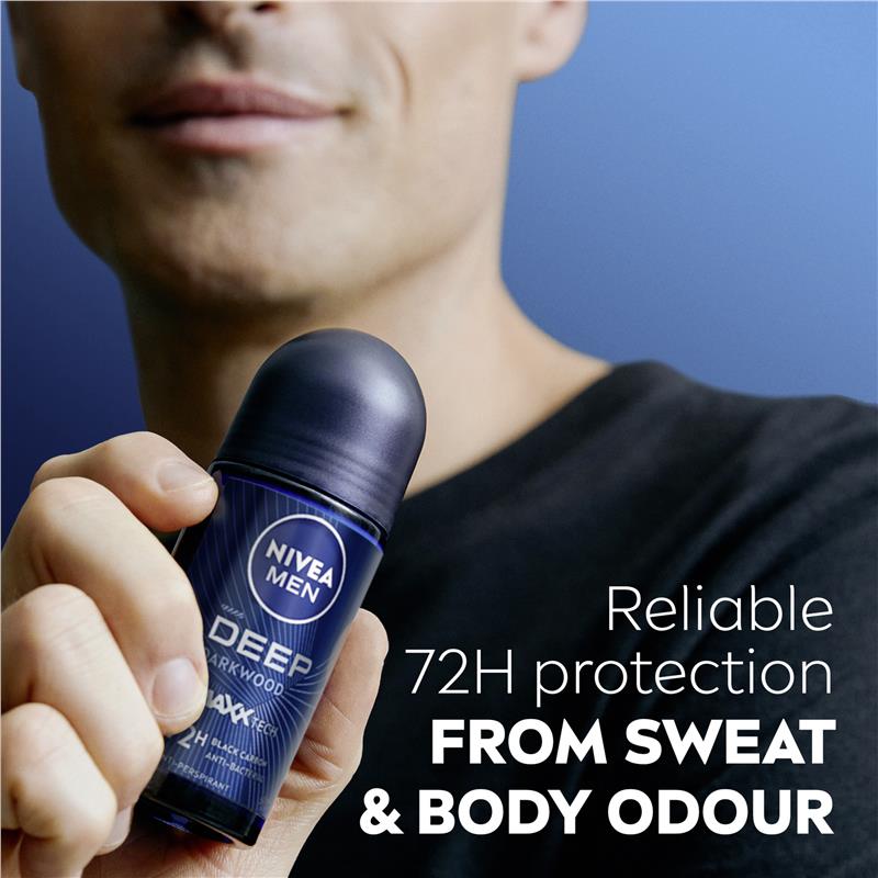 Load image into Gallery viewer, NIVEA MEN Deep Roll On Deodorant 72H Protection 50ml
