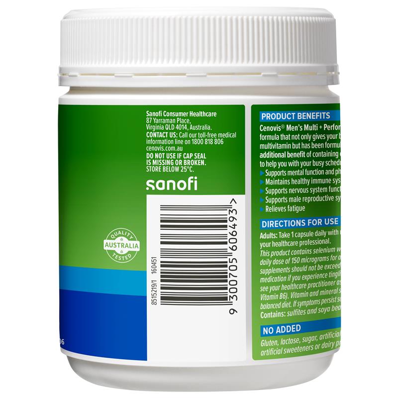 Load image into Gallery viewer, Cenovis Once Daily Mens Multi + Performance 150 Capsules
