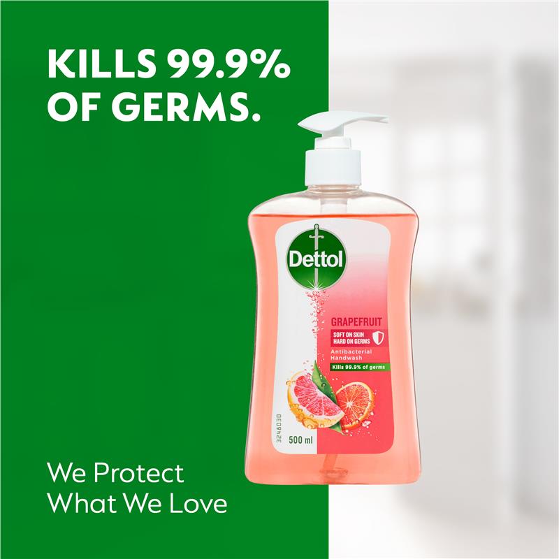Load image into Gallery viewer, Dettol Antibacterial Liquid Hand Wash Pump Grapefruit 500ml
