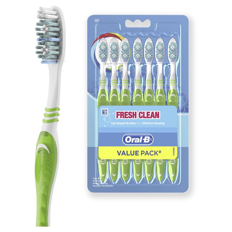Load image into Gallery viewer, Oral B Toothbrush Fresh Clean Soft 7 Pack
