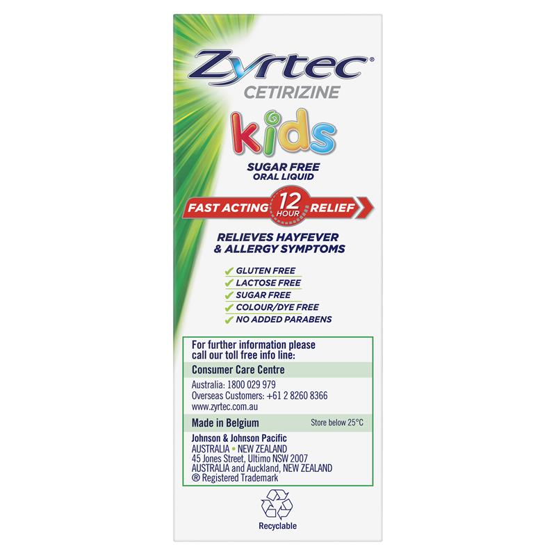 Load image into Gallery viewer, Zyrtec Kids Antihistamine Allergy &amp; Hayfever Oral Liquid Bubblegum 120ml
