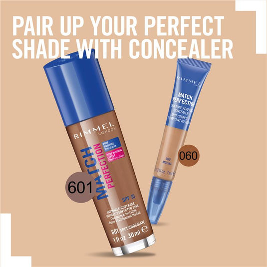 Rimmel Match Perfection Foundation Soft Chocolate 601
