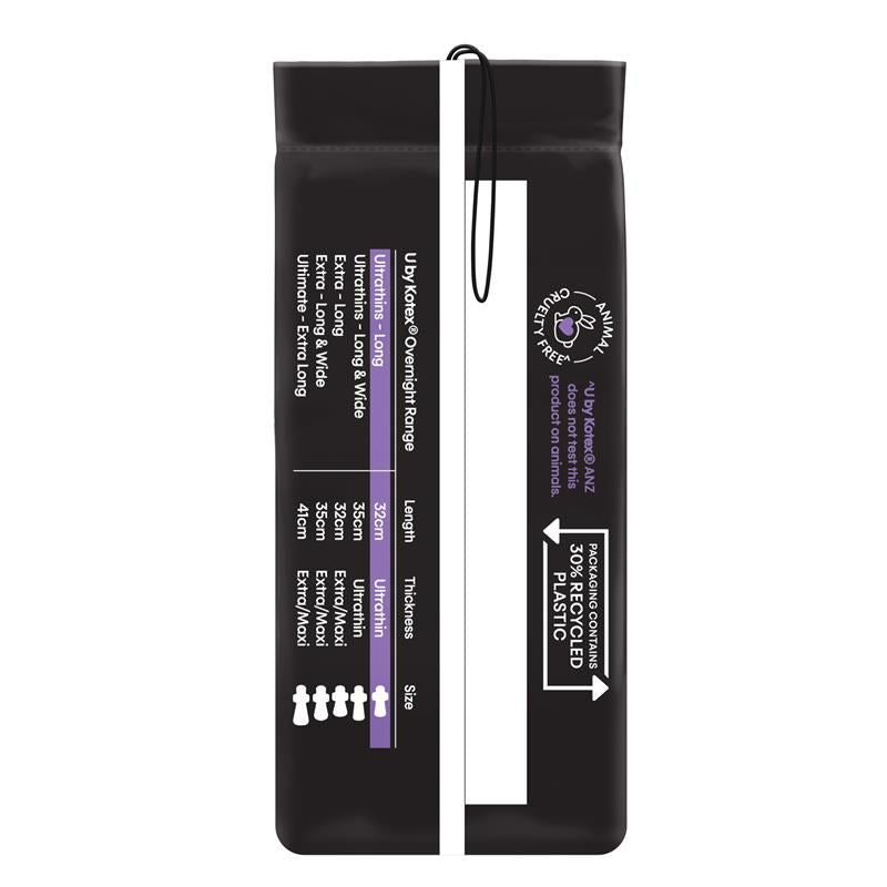 Load image into Gallery viewer, U by Kotex Ultrathin Overnight Regular with Wings Pads 10

