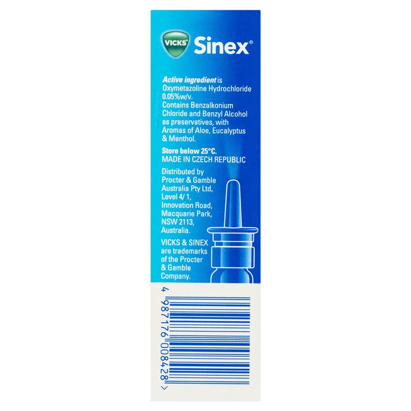 Load image into Gallery viewer, Vicks Sinex Aloe Nasal Spray 15mL
