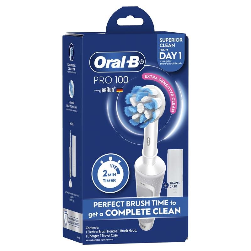 Load image into Gallery viewer, Oral B Pro 100 Gum Care Power Toothbrush White
