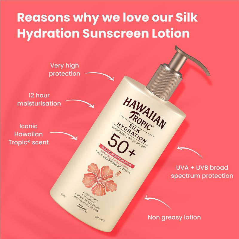 Load image into Gallery viewer, Hawaiian Tropic SPF 50+ Silk Hydration Body 400g
