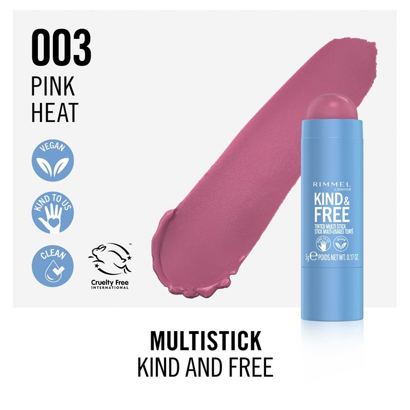 Load image into Gallery viewer, Rimmel Kind &amp; Free Clean Multi-Stick 003 Pink Heat Bright Pink
