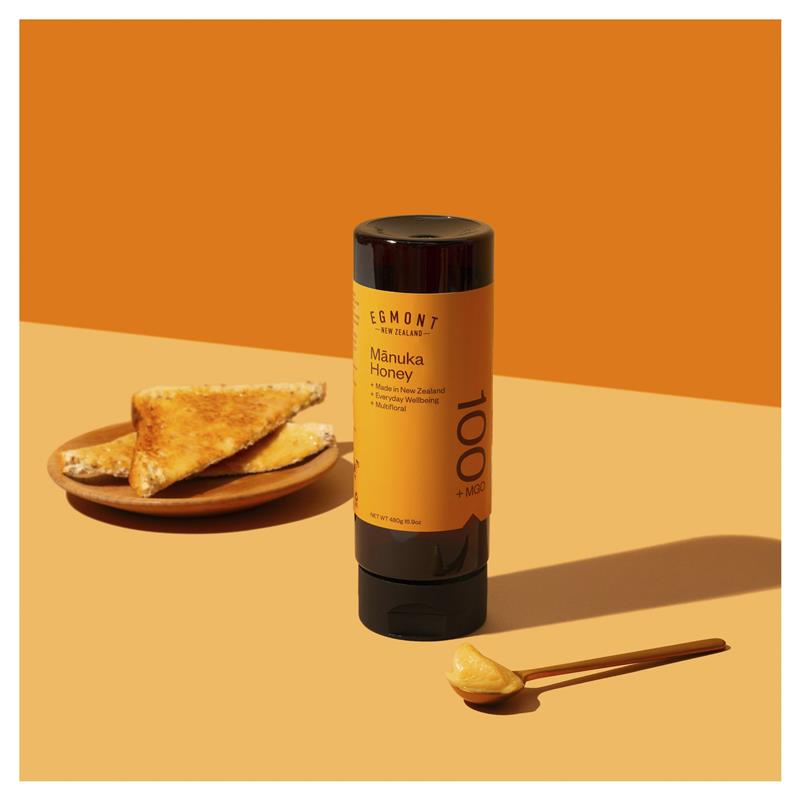 Load image into Gallery viewer, Egmont Honey MGO 100+ Multifloral Manuka Honey (Squeeze) 480g
