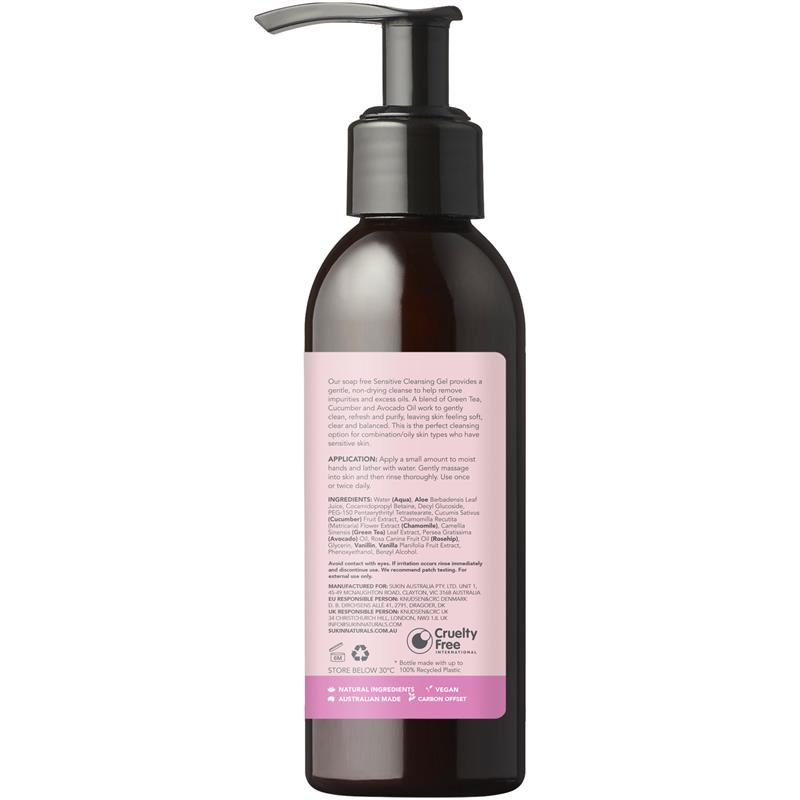 Load image into Gallery viewer, Sukin Sensitive Cleansing Gel 125ml Pump

