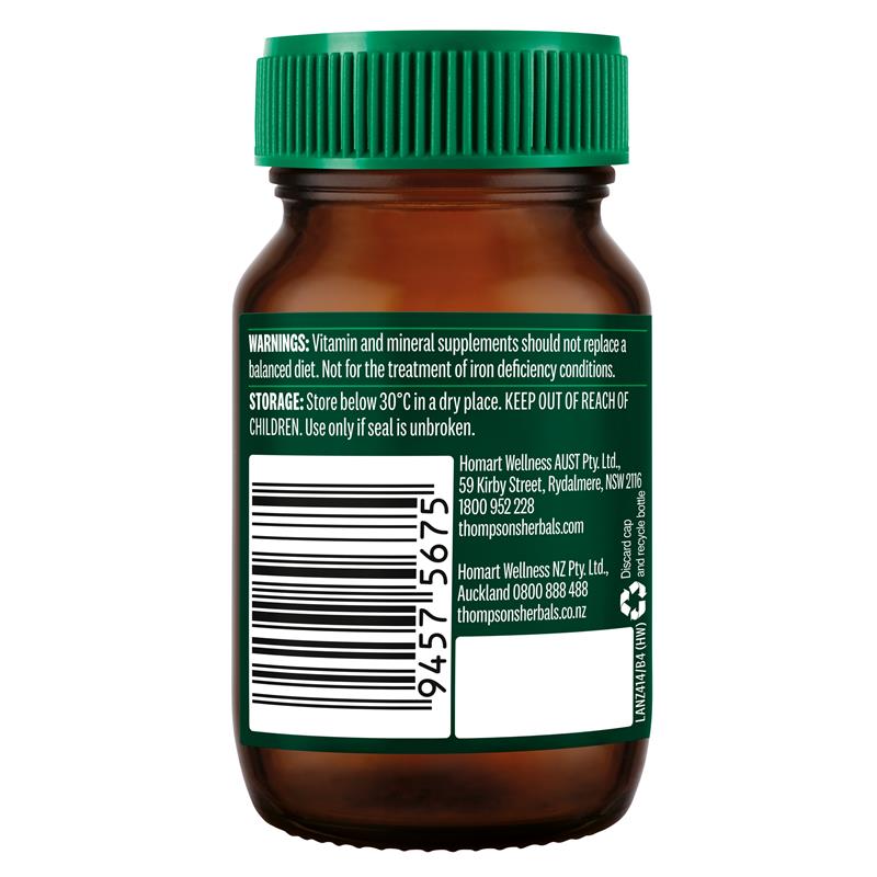 Load image into Gallery viewer, Thompson's Organic Iron 24mg 30 Tablets
