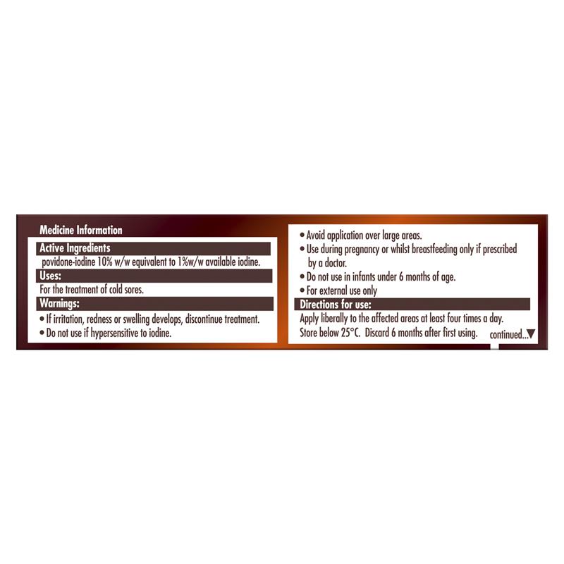 Load image into Gallery viewer, Betadine Cold Sore Ointment Cream 7.5g

