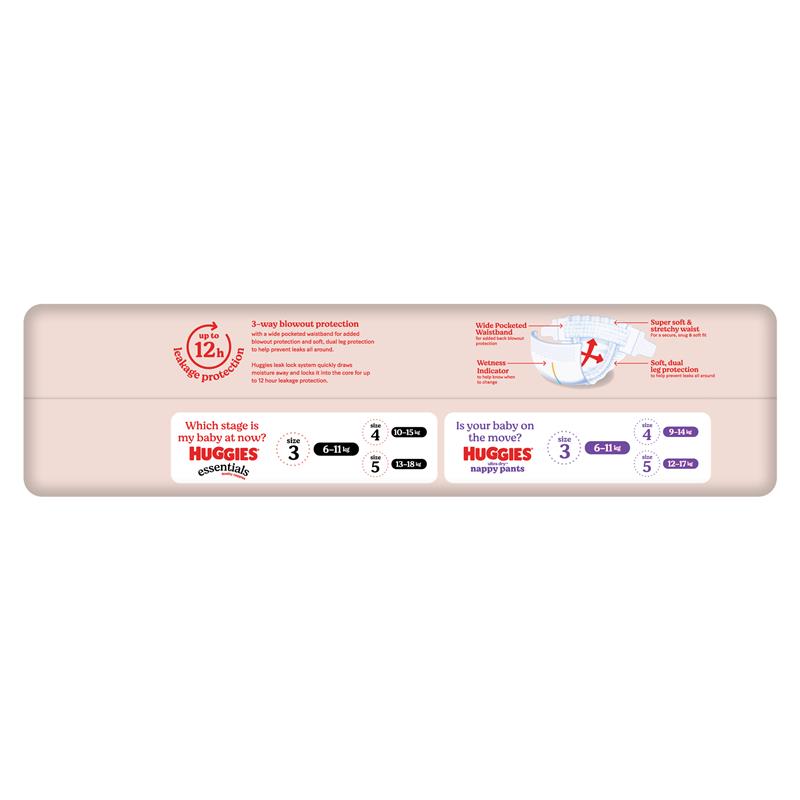 Load image into Gallery viewer, Huggies Essentials Size 3 6-11kg 52 Nappies
