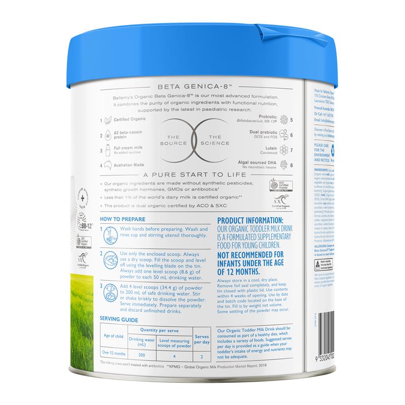 Load image into Gallery viewer, Bellamy's Beta Genica-8 Step 3 Toddler Milk Drink 800g
