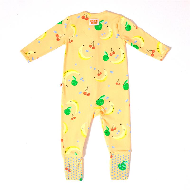 Load image into Gallery viewer, Bambi Mini Co. Wrigglesuit Unisex Orange Fruit Salad 0 Newborn
