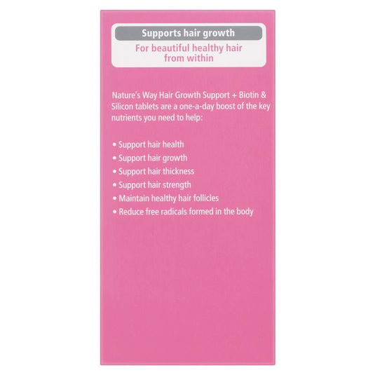 Nature's Way Hair Growth Support + Biotin & Silicon 30 Tablets