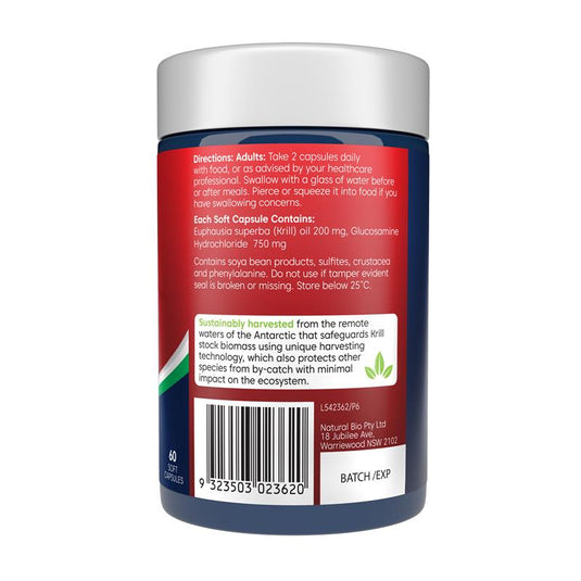 Bioglan Red Krill Oil Active Joints 60 Soft Capsules