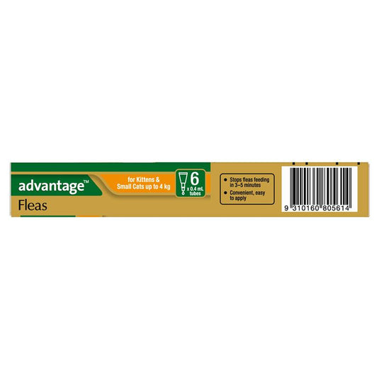 Advantage for Kittens & Cats up to 4kg 6 pack