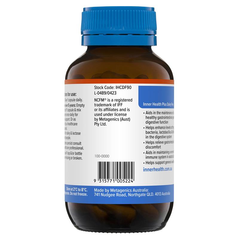 Load image into Gallery viewer, Inner Health Plus Dairy Free Probiotic 90 Capsules Fridge Line
