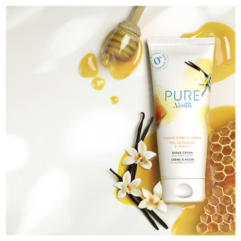 Load image into Gallery viewer, Gillette Venus Pure Shaving Cream Manuka Honey &amp; Vanilla 174g
