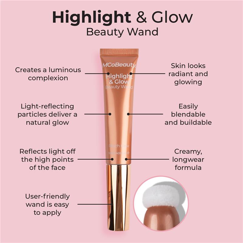Load image into Gallery viewer, MCoBeauty Highlight &amp; Glow Beauty Wand Peach Glow New
