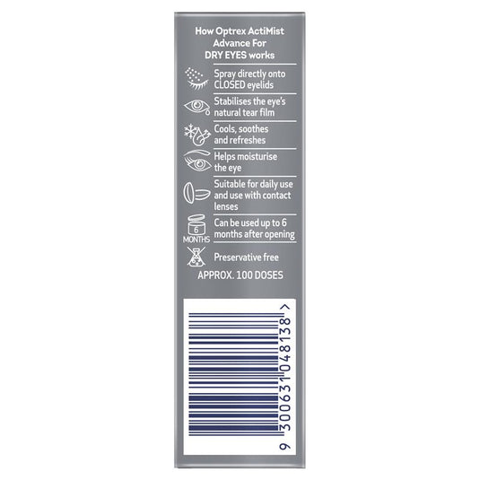 Optrex Advance Actimist Preservative Free Dry Eye Spray 10ml