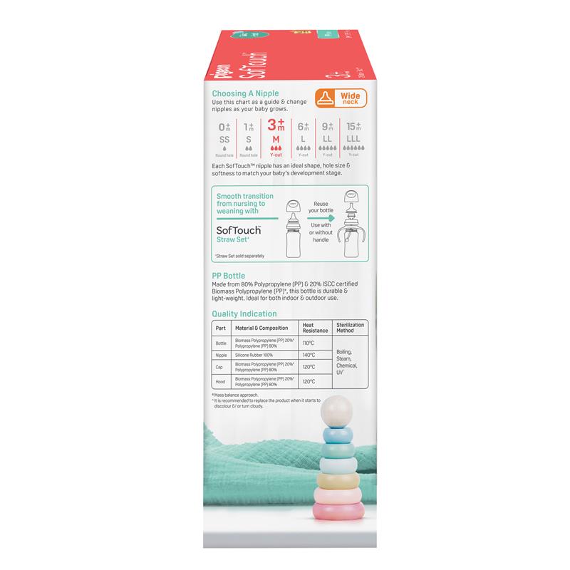 Load image into Gallery viewer, Pigeon SofTouch Bottle PP 240ml Twin Pack
