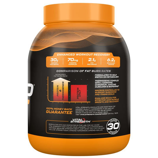 Vital Strength Hydroxy Ripped Thermogenic Protein Powder Vanilla 2kg
