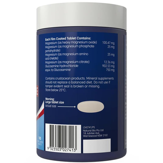 Bioglan Magnesium + Glucosamine 180 Tablets