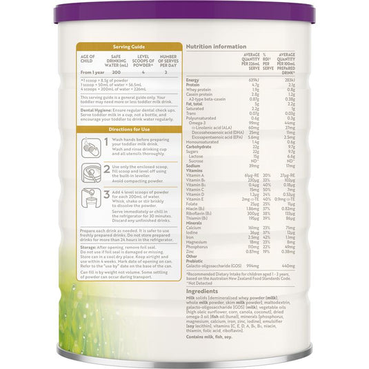 A2 Gentle Gold Premium Toddler Milk Drink Stage 3 From 1 Years To 3 Years 800g